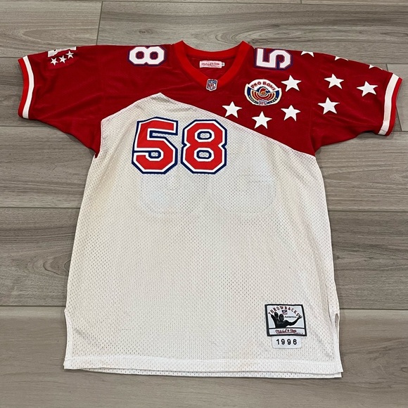 Vintage Derrick Thomas Jersey Adult 48 Big Pro Bowl Throwback 90s Mitchell Ness - Picture 1 of 9